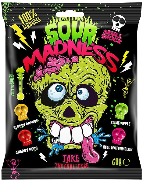 Argo Sour Madness černé 60g/10ks extra kyselé