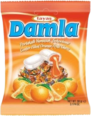 Damla karamely pomeranč 90g/24ks