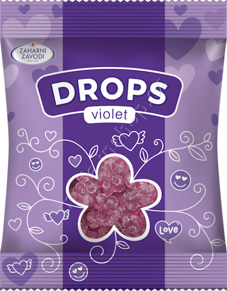 Drops Violet 90g/50ks Fialkové dropsy