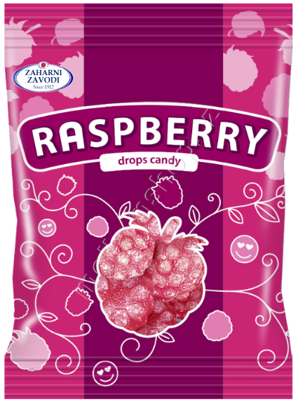 Drops Raspberry 90g/50ks Malinové dropsy