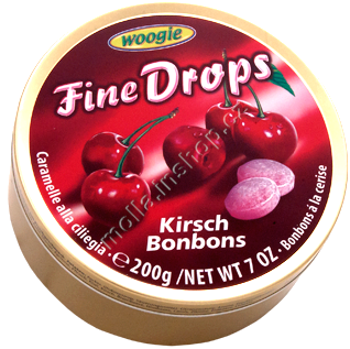 Drops třešeň 200g/10ks plech Woogie