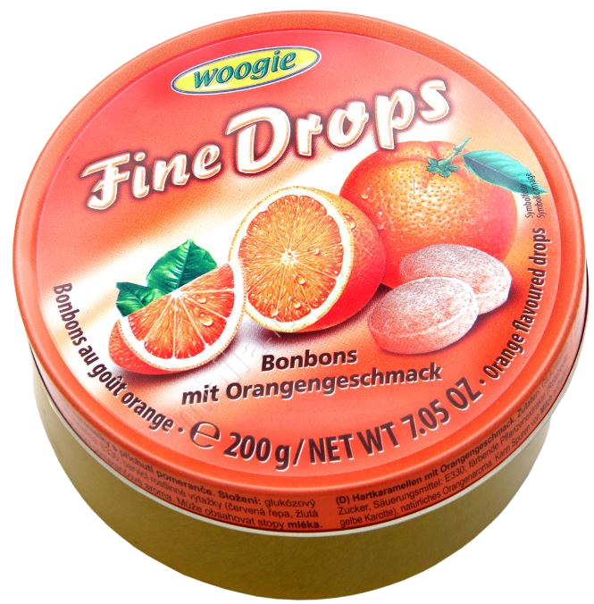 Drops pomeranč 200g/10ks plech Woogie
