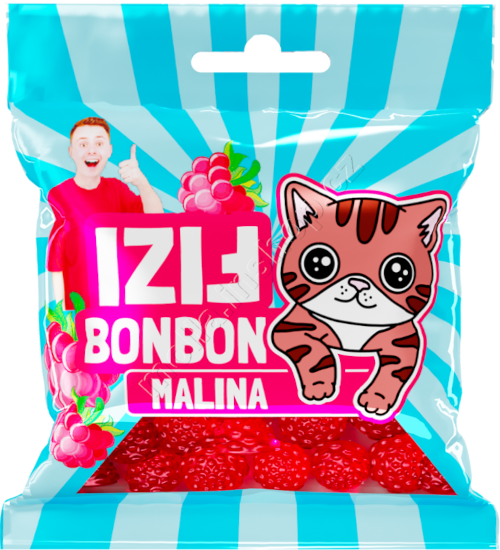 Fizi bonbon Malina 80g/18ks  