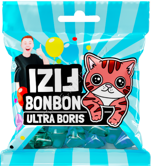 Fizi bonbon Ultra Boris 80g/18ks  