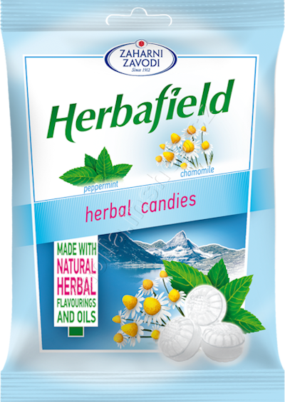 Herbafield Classic heřmánek 75g/50ks Bylinné bonbony s příchutí heřmánku