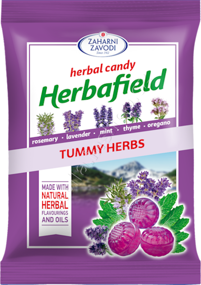 Herbafield Mix s levandulí (fialové) 75g/50ks Bylinné bonbony  Tummy Herbs