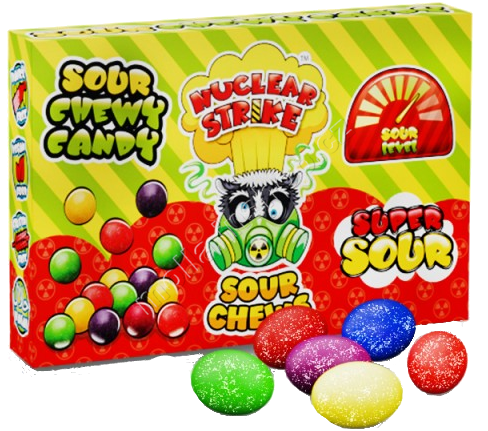Chewy Candy Sour 60g/12ks Nuclear strike kyselé žvýkací bonbony