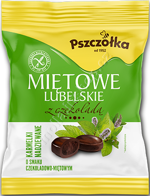 Máta s čokoládou bonbony 100g/20ks Pszczolka Lubelskie