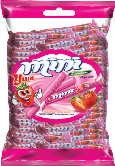 Miniyum jahoda 700g/12ks ovocné karamely