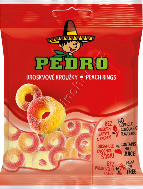 Pedro Broskvové kroužky želé 80g/20ks JG