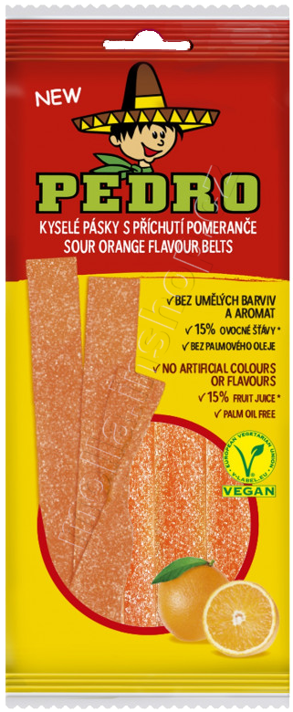 Pedro pásky Pomeranč sáček 80g/20ks JG