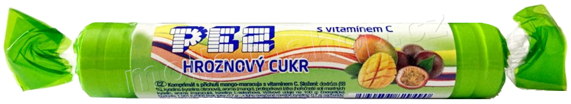PEZ  hrozn.cukr rulička mango 39g/27ks