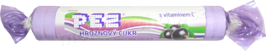 PEZ hrozn.cukr rulička  černý rybíz 39g/27ks