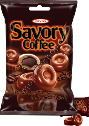 Savory Coffee 90g/24ks tvrdý bonbon kávový Tayas