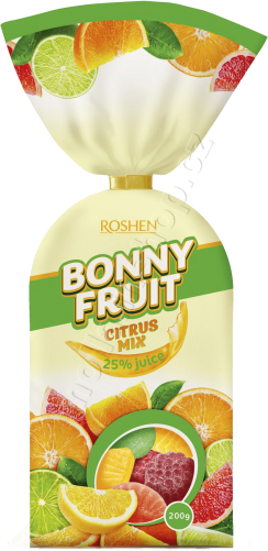 Želé Bonny Fruit Citrus mix 200g/18ks  Roshen