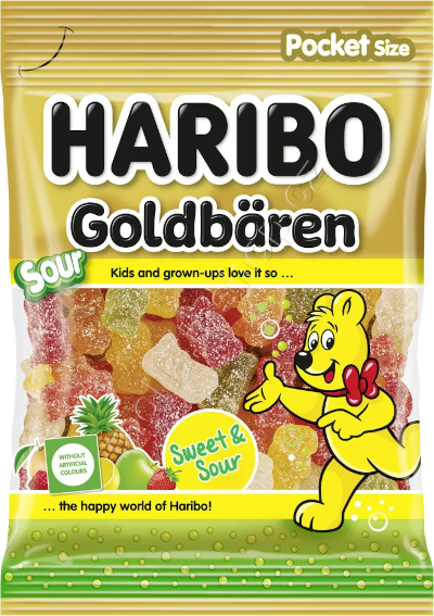 Medvídek zlatý kyselý 80g/30ks Haribo