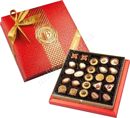 Bolci Diamond red 215g/12ks Belgian Chief dezert mašle  červený