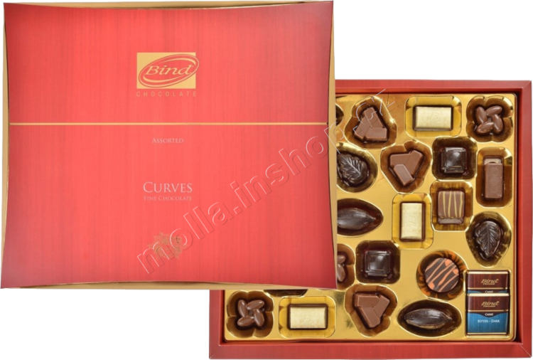 Bind Chocolade Curves Red  320g/6ks 