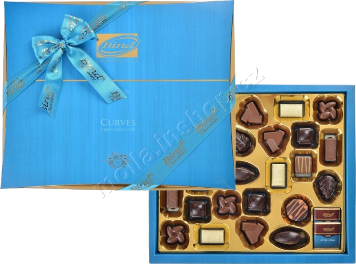 Bind Chocolade Curves Blue  320g/6ks 