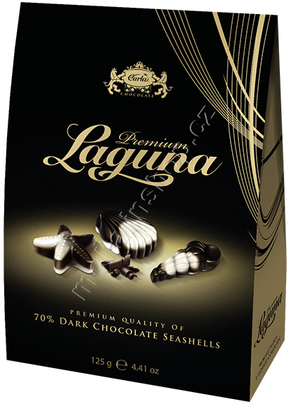 Carla hořká Laguna taštička 125g/14ks Premium bílá-hořká mořské plody