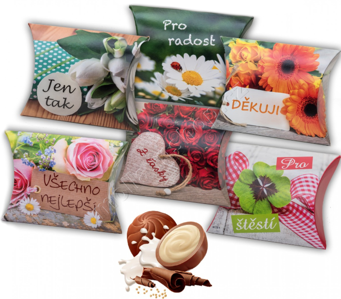 Dárkové balení - mléčné koule 48g/24ks květy