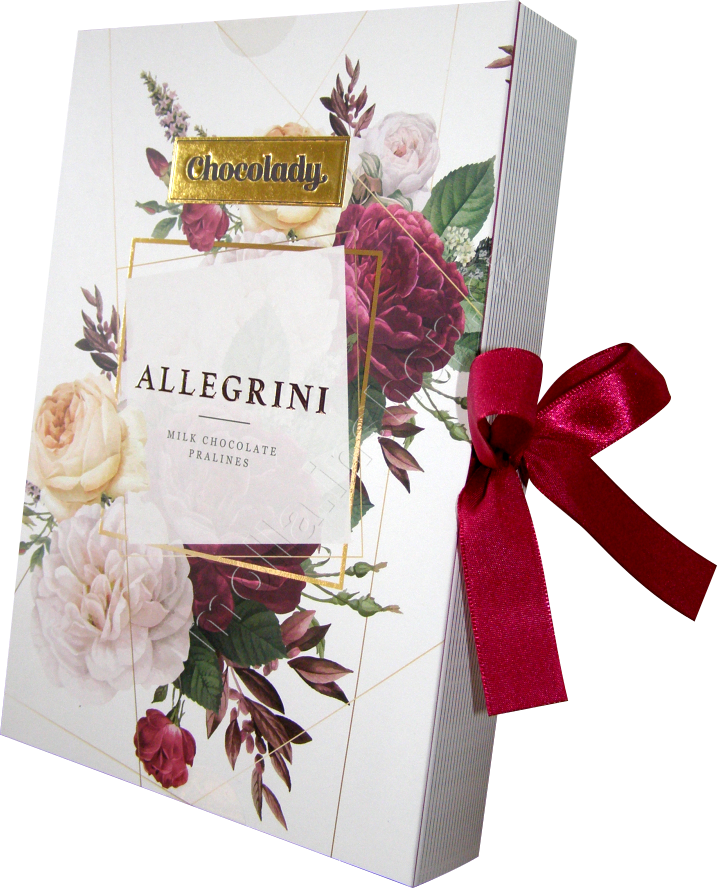 Chocolady ALLEGRINI 150g/12ks kniha s mašlí