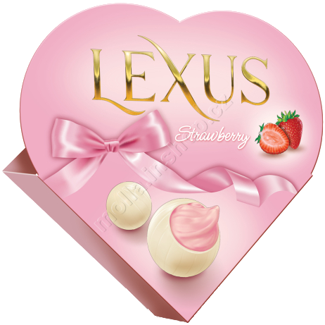 Lexus srdce Jahoda 110g/24ks mléčné