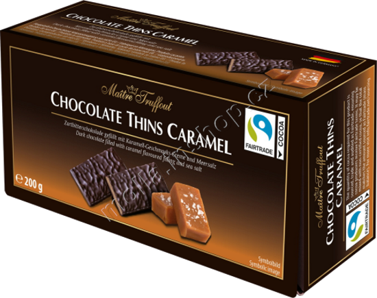 M.T. Chocolate Thins Caramel 200g/16ks   plátky