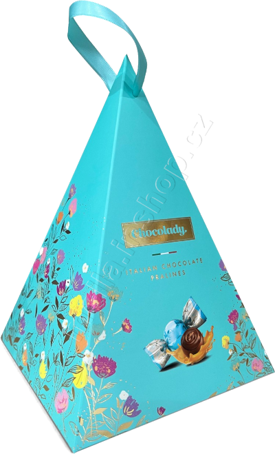 Pyramid blue Caramello 130g/8ks Chocolady