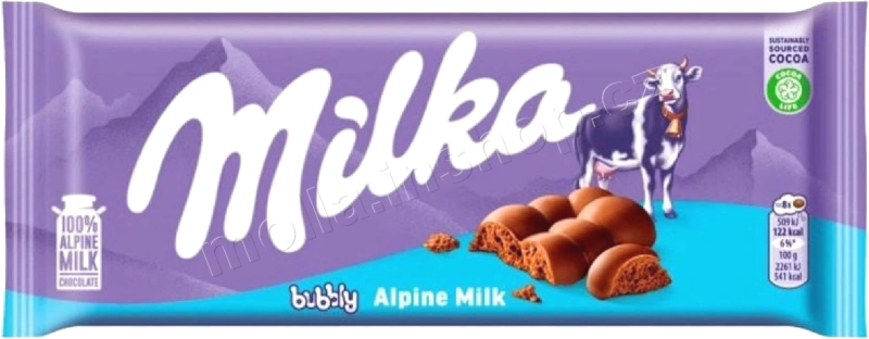 Milka Bubbly mléčná 90g/14ks MILK