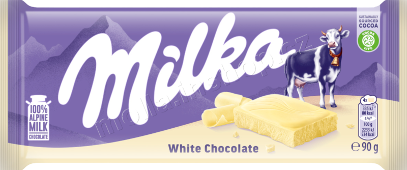 Milka bílá 90g/24ks White