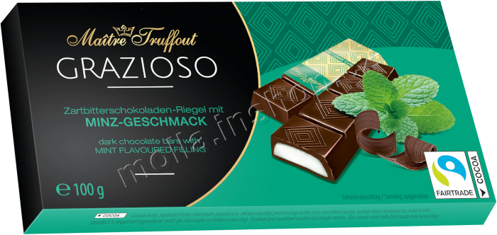 MT čokol. Mint hoř. 100g/16ks GUNZ Grazia