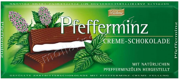 MT čokol. peppermint 100g/20ks GUNZ plněná  Bohme