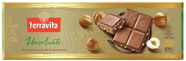 TERRAVITA mléčná s oříškem. 225g/9ks