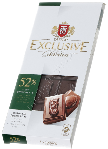 Taitau 52% hořká čokoláda Exclusive 100g/18ks