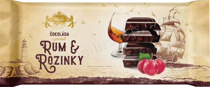 T.č. rum rozinky 180g/15ks CARLA čokoláda