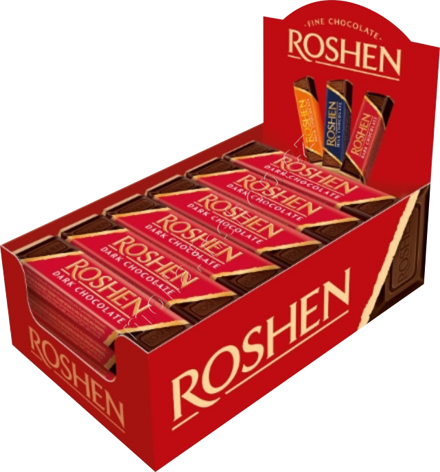 Roshen Bar tmavá čok.tyč. s náplní 43g/30ks