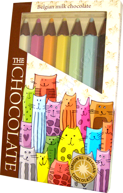 Čoko pastelky Kočky 100g/15ks