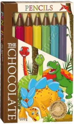 Čoko pastelky Dinosauři 100g/15ks