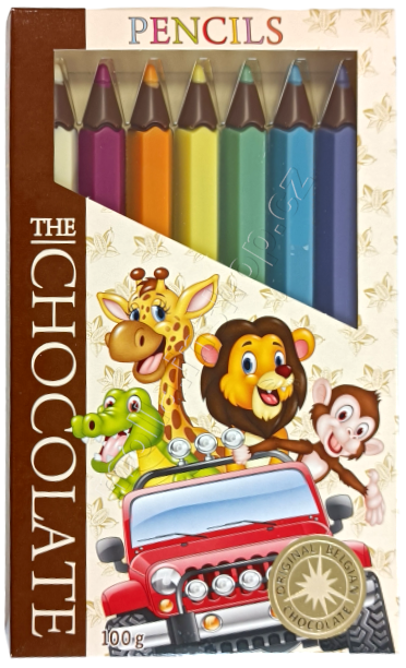 Čoko pastelky Zvířátka 100g/15ks