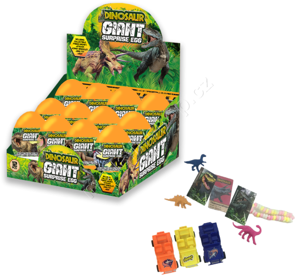 VEJCE  Dinosaur Giant 14g/12ks plast  s komprimátem a s překvapením 