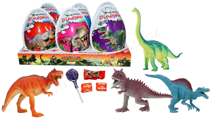 VEJCE XXXL Dinosaur 4v1 Big Egg  20g/6ks  plast Surprise