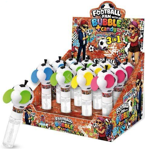 Bublifuk větráček Fotbal 5g/12ks With bubble
