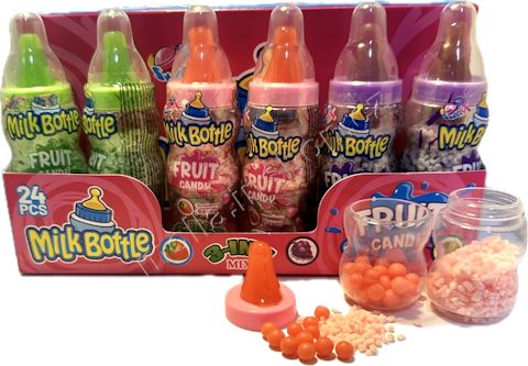 Fruit candy 3v1 Milk Bottle 18g/24ks