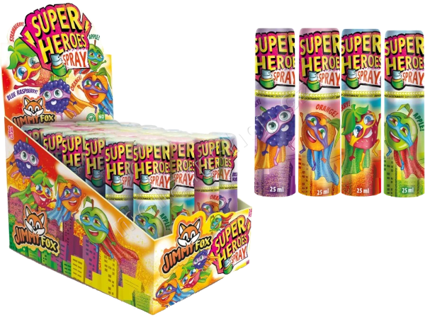 Spray Heroes 25ml/24ks Jimmy Fox ovocný