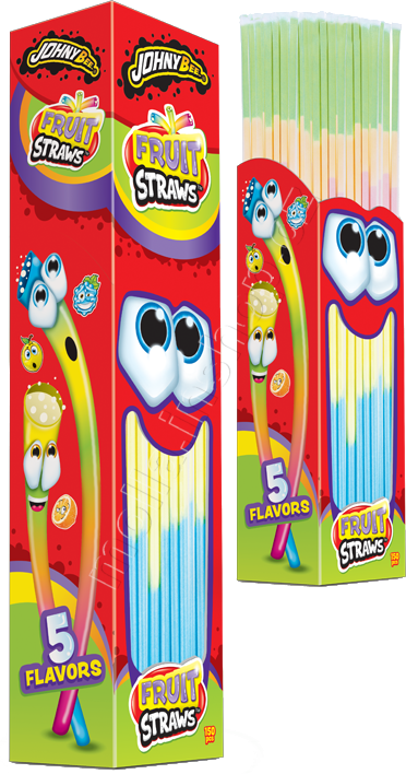 Fruit Straws 12g/150ks 49cm Ovocný prášek brčko JB