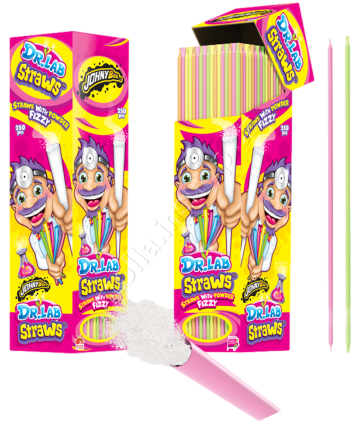 Fruit Straws Dr.Lab 7,5g/250ks 37cm JB Ovocný prášek brčko
