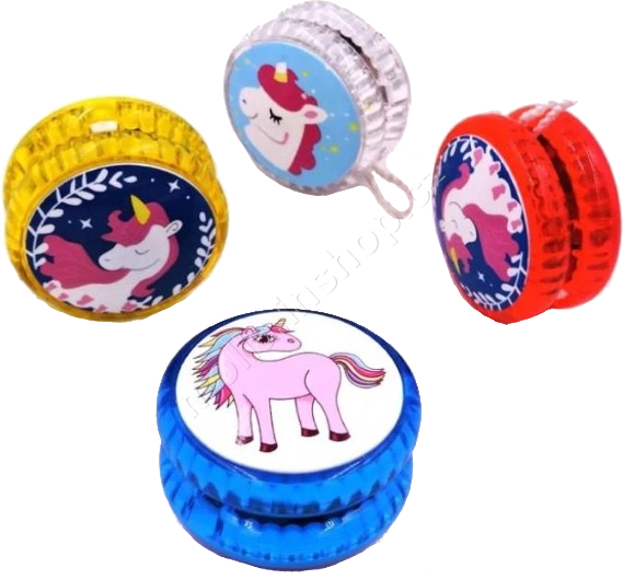 Unicorn Flash Yoyo 4g/24ks hračka Jojo svítící Jednorožec