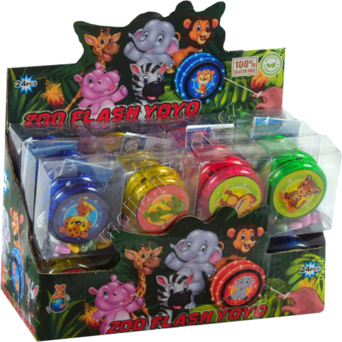 ZOO Flash Yoyo 4g/24ks hračka Jojo svítící Zvířátka