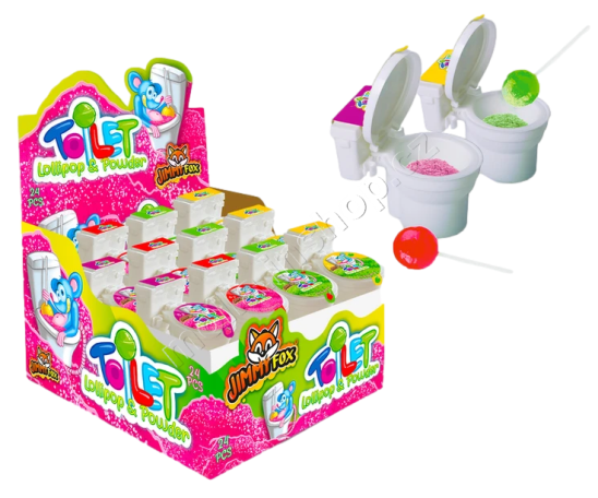 Záchod 15g/24ks Jimmy Fox lízátko s práškem